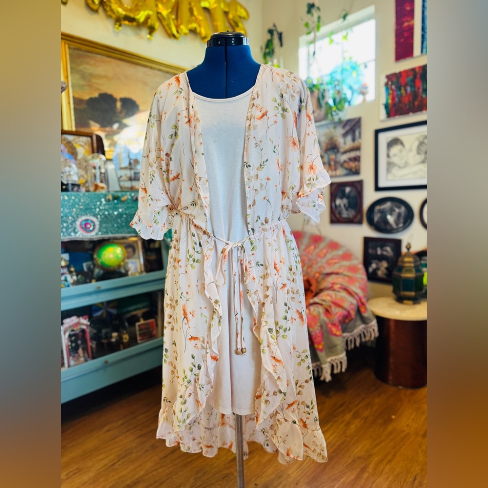 Cure Floral Asymmetrical Layered Dress